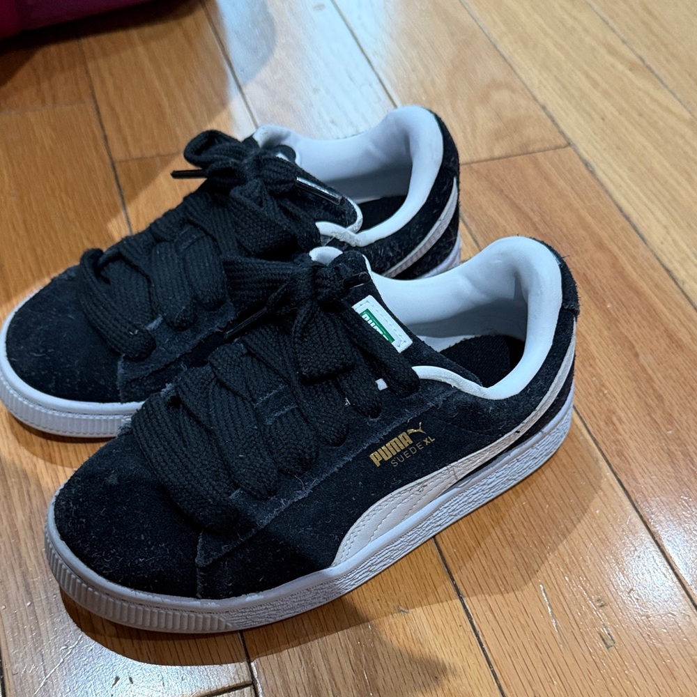 PUMA Kids Black and White Sneakers